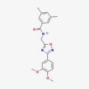 molecular formula C20H21N3O4 B5850797 N-{[3-(3,4-dimethoxyphenyl)-1,2,4-oxadiazol-5-yl]methyl}-3,5-dimethylbenzamide 