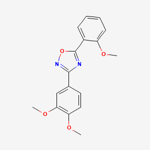 molecular formula C17H16N2O4 B5850808 3-(3,4-dimethoxyphenyl)-5-(2-methoxyphenyl)-1,2,4-oxadiazole 