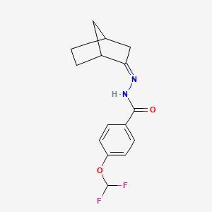 molecular formula C15H16F2N2O2 B5850828 N'-bicyclo[2.2.1]hept-2-ylidene-4-(difluoromethoxy)benzohydrazide 