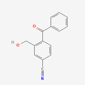 molecular formula C15H11NO2 B585083 4-Benzoyl-3-(hydroxymethyl)benzonitrile CAS No. 1346603-35-7