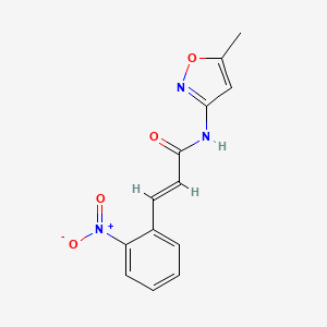 molecular formula C13H11N3O4 B5850841 N-(5-methyl-3-isoxazolyl)-3-(2-nitrophenyl)acrylamide 