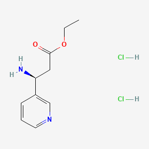 molecular formula C10H16Cl2N2O2 B585087 (S)-3-氨基-3-(吡啶-3-基)丙酸乙酯二盐酸盐 CAS No. 153524-69-7