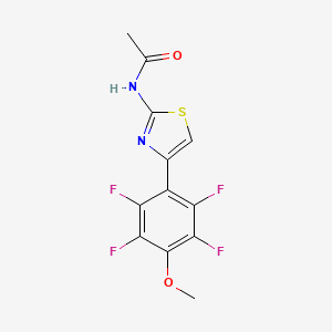 molecular formula C12H8F4N2O2S B5850884 N-[4-(2,3,5,6-tetrafluoro-4-methoxyphenyl)-1,3-thiazol-2-yl]acetamide 