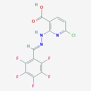 molecular formula C13H5ClF5N3O2 B5850903 6-chloro-2-[2-(pentafluorobenzylidene)hydrazino]nicotinic acid 