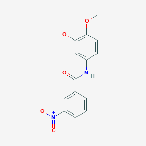 molecular formula C16H16N2O5 B5850910 N-(3,4-dimethoxyphenyl)-4-methyl-3-nitrobenzamide 