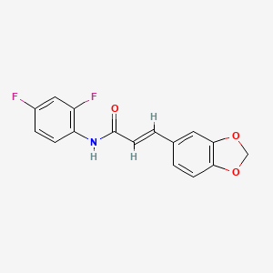 molecular formula C16H11F2NO3 B5850928 3-(1,3-benzodioxol-5-yl)-N-(2,4-difluorophenyl)acrylamide 