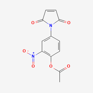 molecular formula C12H8N2O6 B5850937 4-(2,5-dioxo-2,5-dihydro-1H-pyrrol-1-yl)-2-nitrophenyl acetate 