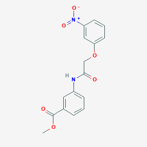 molecular formula C16H14N2O6 B5850945 methyl 3-{[(3-nitrophenoxy)acetyl]amino}benzoate 