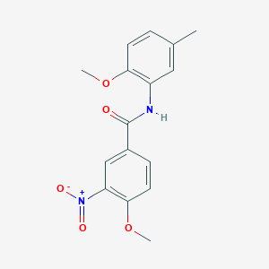 molecular formula C16H16N2O5 B5850946 4-methoxy-N-(2-methoxy-5-methylphenyl)-3-nitrobenzamide 