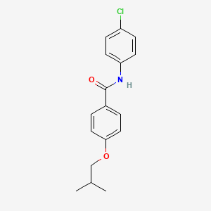 molecular formula C17H18ClNO2 B5850962 N-(4-chlorophenyl)-4-isobutoxybenzamide 