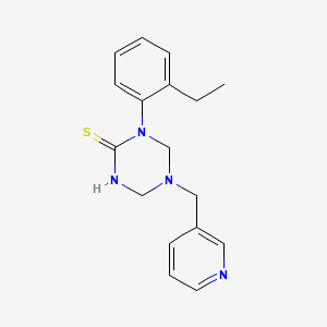 1-(2-ethylphenyl)-5-(3-pyridinylmethyl)-1,3,5-triazinane-2-thione