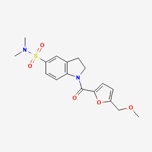 molecular formula C17H20N2O5S B5850980 1-[5-(methoxymethyl)-2-furoyl]-N,N-dimethyl-5-indolinesulfonamide 