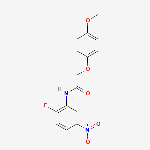 molecular formula C15H13FN2O5 B5850984 N-(2-fluoro-5-nitrophenyl)-2-(4-methoxyphenoxy)acetamide 