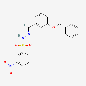 molecular formula C21H19N3O5S B5850991 N'-[3-(benzyloxy)benzylidene]-4-methyl-3-nitrobenzenesulfonohydrazide 