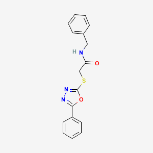 molecular formula C17H15N3O2S B5851008 N-benzyl-2-[(5-phenyl-1,3,4-oxadiazol-2-yl)thio]acetamide 