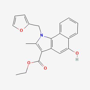 molecular formula C21H19NO4 B5851032 ethyl 1-(2-furylmethyl)-5-hydroxy-2-methyl-1H-benzo[g]indole-3-carboxylate 