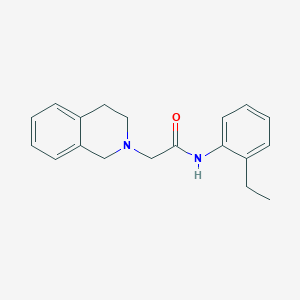 molecular formula C19H22N2O B5851034 2-(3,4-dihydro-2(1H)-isoquinolinyl)-N-(2-ethylphenyl)acetamide 