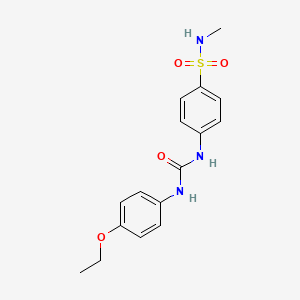 molecular formula C16H19N3O4S B5851059 4-({[(4-ethoxyphenyl)amino]carbonyl}amino)-N-methylbenzenesulfonamide 