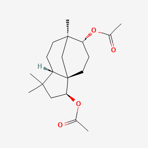 molecular formula C19H30O4 B585106 [(1S,2S,5S,8R,9R)-2-乙酰氧基-4,4,8-三甲基-9-三环[6.3.1.01,5]十二烷基] 乙酸酯 CAS No. 2649-68-5
