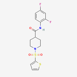 molecular formula C16H16F2N2O3S2 B5851078 N-(2,4-difluorophenyl)-1-(2-thienylsulfonyl)-4-piperidinecarboxamide 