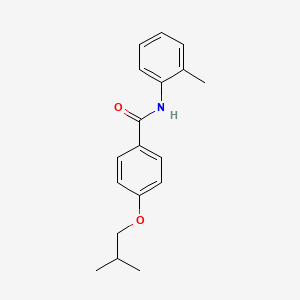 molecular formula C18H21NO2 B5851102 4-isobutoxy-N-(2-methylphenyl)benzamide 