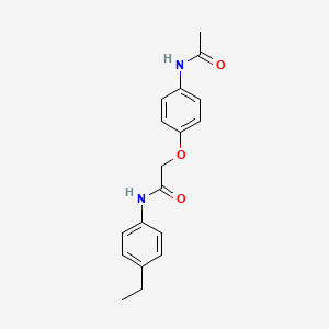 molecular formula C18H20N2O3 B5851110 2-[4-(acetylamino)phenoxy]-N-(4-ethylphenyl)acetamide 