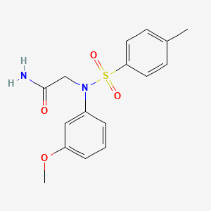 molecular formula C16H18N2O4S B5851121 N~2~-(3-methoxyphenyl)-N~2~-[(4-methylphenyl)sulfonyl]glycinamide 