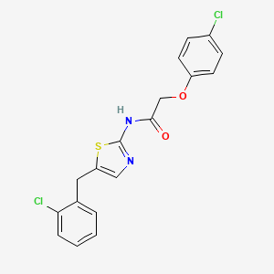 molecular formula C18H14Cl2N2O2S B5851127 N-[5-(2-chlorobenzyl)-1,3-thiazol-2-yl]-2-(4-chlorophenoxy)acetamide 
