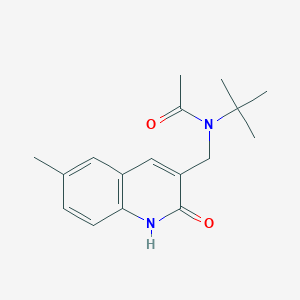 molecular formula C17H22N2O2 B5851130 N-(tert-butyl)-N-[(2-hydroxy-6-methyl-3-quinolinyl)methyl]acetamide 