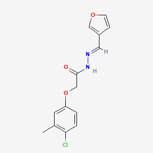 molecular formula C14H13ClN2O3 B5851137 2-(4-chloro-3-methylphenoxy)-N'-(3-furylmethylene)acetohydrazide 