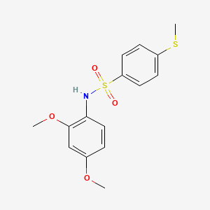molecular formula C15H17NO4S2 B5851145 N-(2,4-dimethoxyphenyl)-4-(methylthio)benzenesulfonamide 