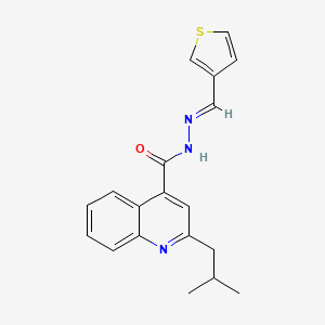 molecular formula C19H19N3OS B5851154 2-isobutyl-N'-(3-thienylmethylene)-4-quinolinecarbohydrazide 