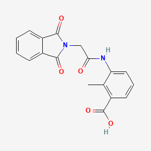 molecular formula C18H14N2O5 B5851166 3-{[(1,3-dioxo-1,3-dihydro-2H-isoindol-2-yl)acetyl]amino}-2-methylbenzoic acid 