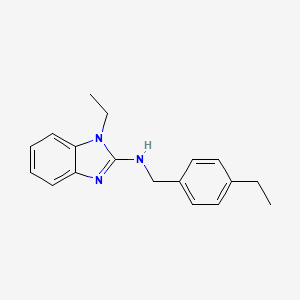 molecular formula C18H21N3 B5851172 1-ethyl-N-(4-ethylbenzyl)-1H-benzimidazol-2-amine 