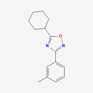 molecular formula C15H18N2O B5851178 5-cyclohexyl-3-(3-methylphenyl)-1,2,4-oxadiazole 