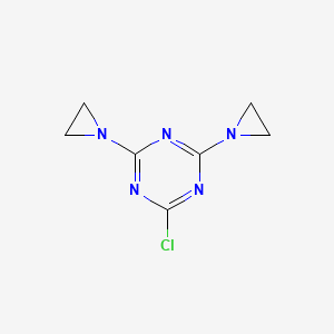 molecular formula C7H8ClN5 B5851186 2,4-bis(aziridin-1-yl)-6-chloro-1,3,5-triazine CAS No. 75505-74-7
