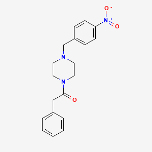 molecular formula C19H21N3O3 B5851197 1-(4-nitrobenzyl)-4-(phenylacetyl)piperazine 