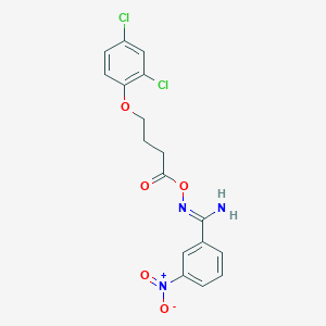 N'-{[4-(2,4-dichlorophenoxy)butanoyl]oxy}-3-nitrobenzenecarboximidamide