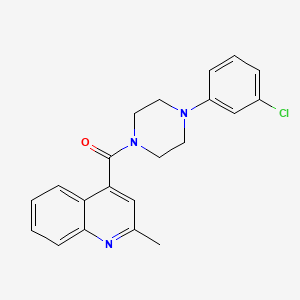 molecular formula C21H20ClN3O B5851207 4-{[4-(3-chlorophenyl)-1-piperazinyl]carbonyl}-2-methylquinoline 