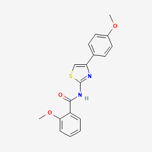molecular formula C18H16N2O3S B5851214 2-methoxy-N-[4-(4-methoxyphenyl)-1,3-thiazol-2-yl]benzamide 
