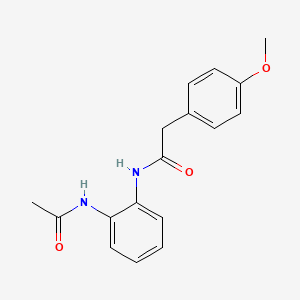 molecular formula C17H18N2O3 B5851227 N-[2-(acetylamino)phenyl]-2-(4-methoxyphenyl)acetamide 
