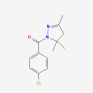 molecular formula C13H15ClN2O B5851238 1-(4-chlorobenzoyl)-3,5,5-trimethyl-4,5-dihydro-1H-pyrazole 