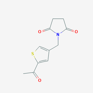 molecular formula C11H11NO3S B5851243 1-[(5-acetyl-3-thienyl)methyl]-2,5-pyrrolidinedione 