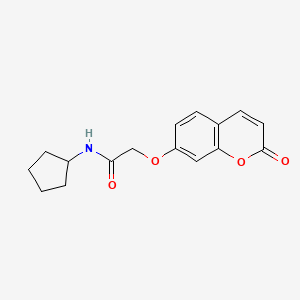 molecular formula C16H17NO4 B5851248 N-cyclopentyl-2-[(2-oxo-2H-chromen-7-yl)oxy]acetamide 