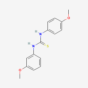 molecular formula C15H16N2O2S B5851256 N-(3-methoxyphenyl)-N'-(4-methoxyphenyl)thiourea 