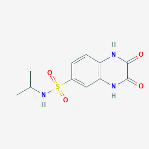 molecular formula C11H13N3O4S B5851258 N-isopropyl-2,3-dioxo-1,2,3,4-tetrahydro-6-quinoxalinesulfonamide 