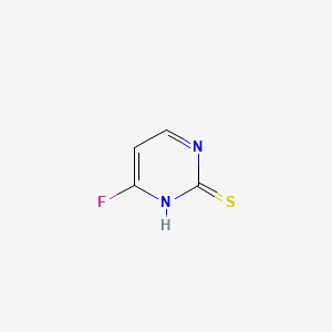 molecular formula C4H3FN2S B585127 2(1H)-Pyrimidinethione, 6-fluoro- CAS No. 149530-87-0