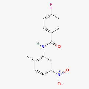 molecular formula C14H11FN2O3 B5851288 4-fluoro-N-(2-methyl-5-nitrophenyl)benzamide 
