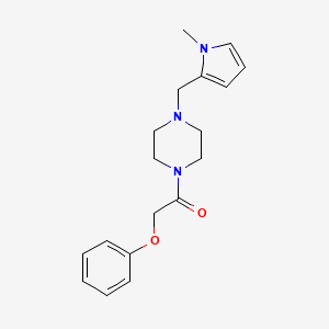 molecular formula C18H23N3O2 B5851290 1-[(1-methyl-1H-pyrrol-2-yl)methyl]-4-(phenoxyacetyl)piperazine 