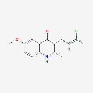 molecular formula C15H16ClNO2 B5851296 3-(3-chloro-2-buten-1-yl)-6-methoxy-2-methyl-4-quinolinol CAS No. 88655-01-0